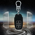 Good Genuine Leather Key Ring Auto Key Bags Smart for Audi Q5 - Black